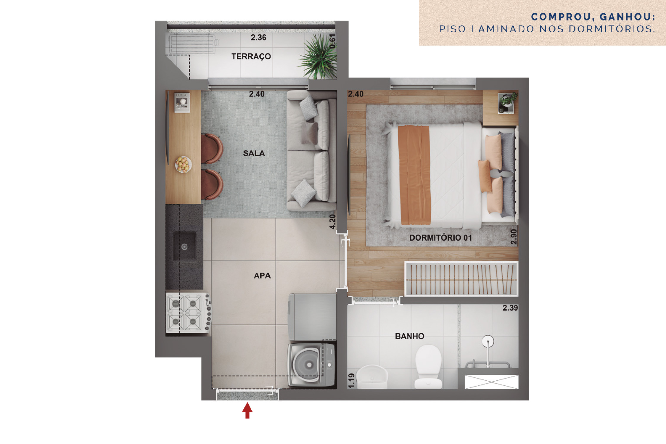 Planta_1 dorm - 24m