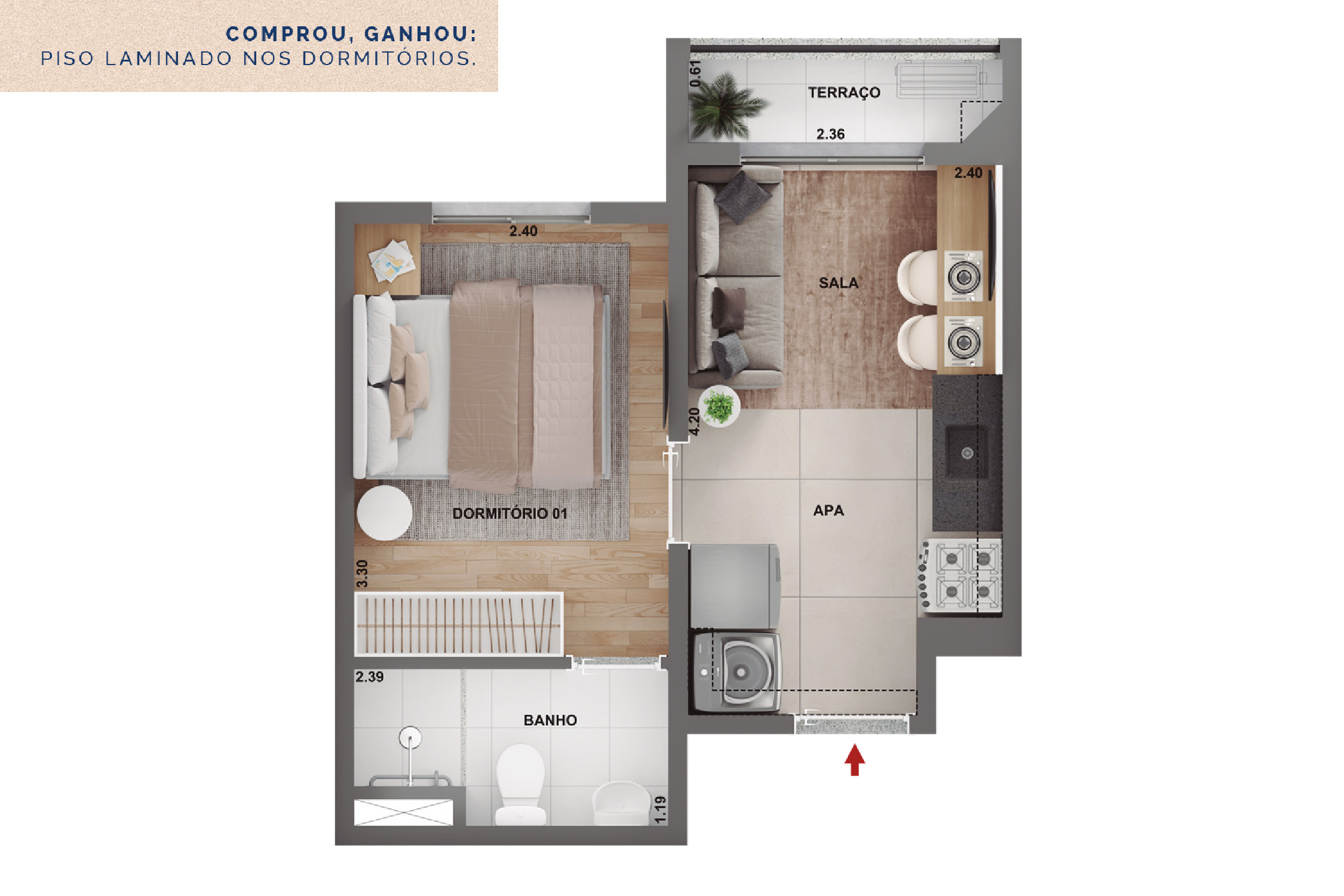 Planta_1 dorm - 25m